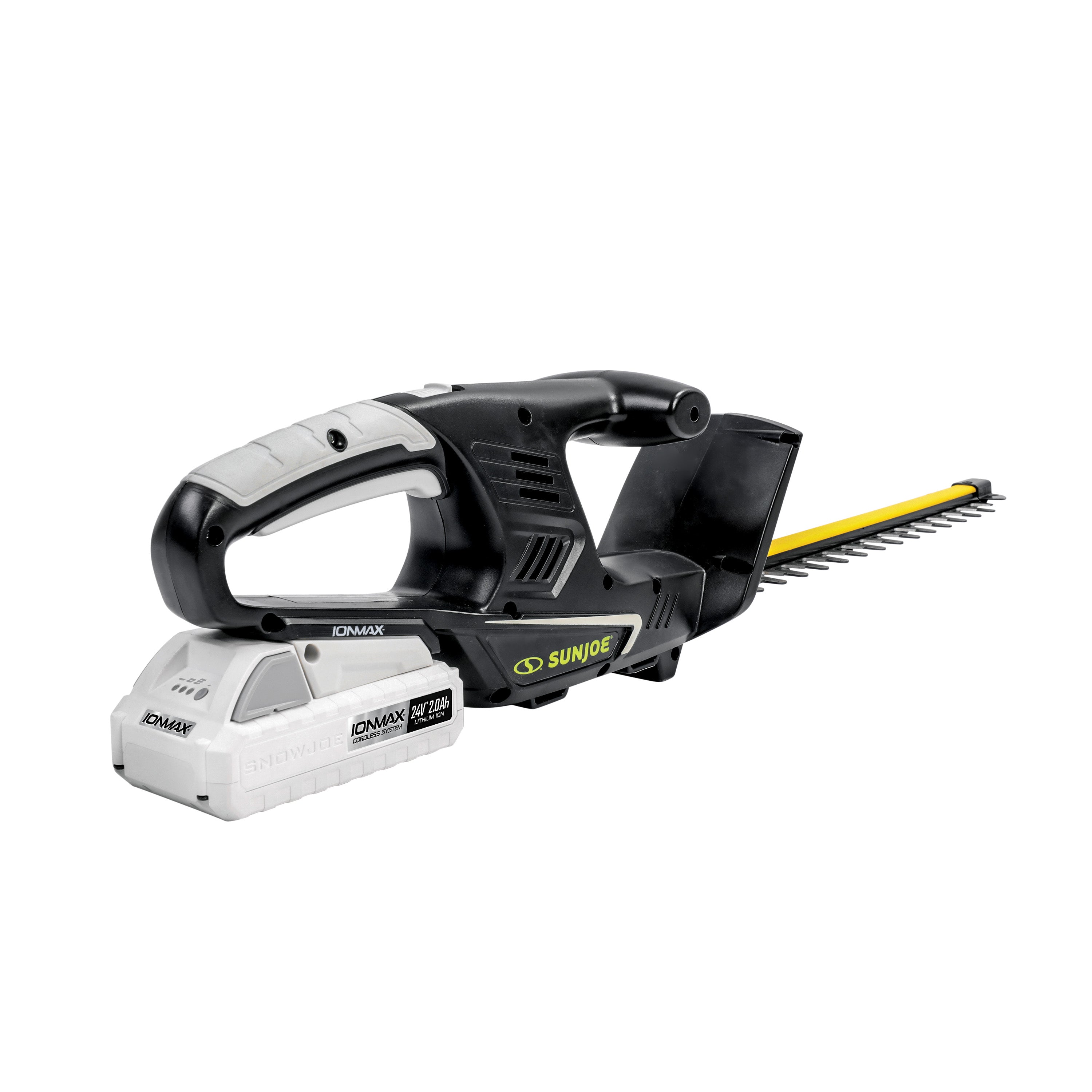 Sun Joe 24V HT16 LTE IONMAX Cordless Hedge Trimmer Kit - 16 Inch Blade with 2.0Ah Battery & Fast Charger | Perfect for Lawn Care, Garden Trimming & Landscaping | Lightweight & Easy to Use
