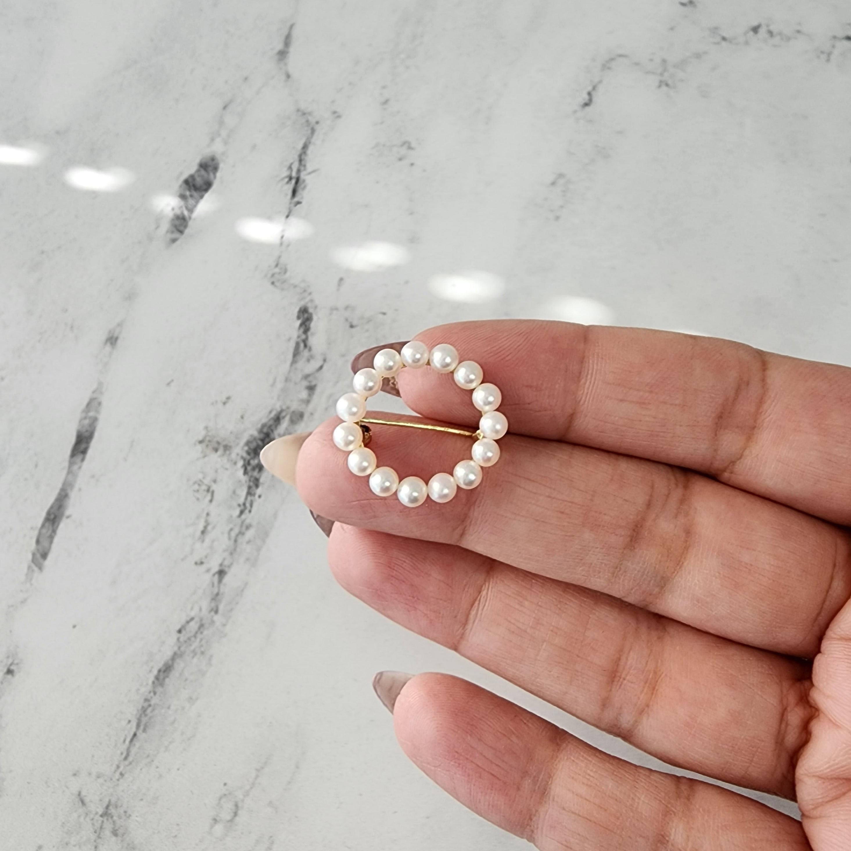 3MM Cultured Pearl Brooch Pin - Elegant Pearl Jewelry for Women - Perfect for Weddings, Parties & Formal Events