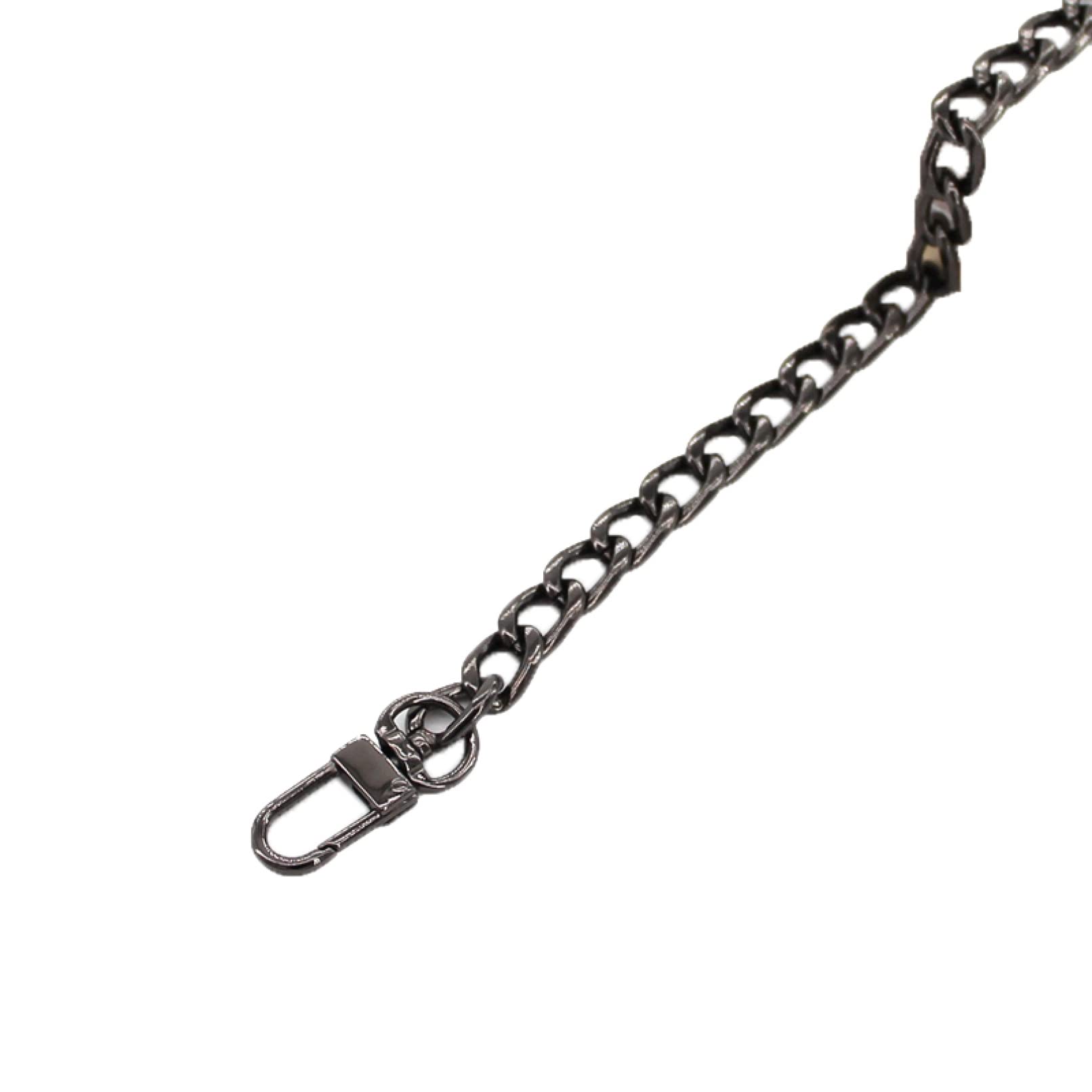 Black Replacement Chain Strap for Purses - 4 Sizes Metal Link Clasp Bag Handle, Adjustable Shoulder & Crossbody Strap for Handbags, Totes & Clutches - Perfect for Everyday Use, Parties & Travel Accessories