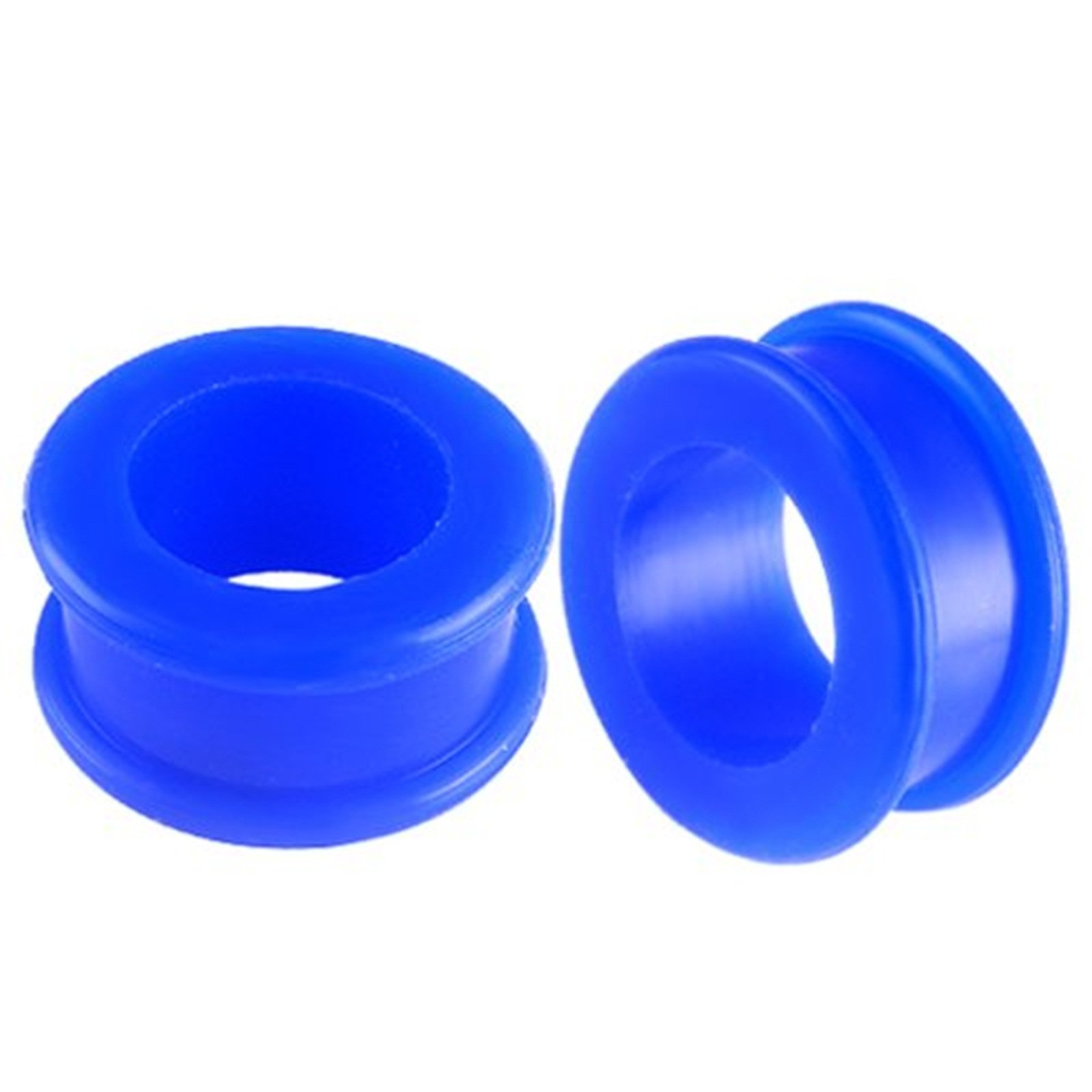 Implant Grade Silicone Double Flare Tunnels Ear Plugs - 2Pcs Stretching Gauges for Ear Piercing & Body Jewelry - Perfect for Stretched Ears, Alternative Fashion & Self-Expression