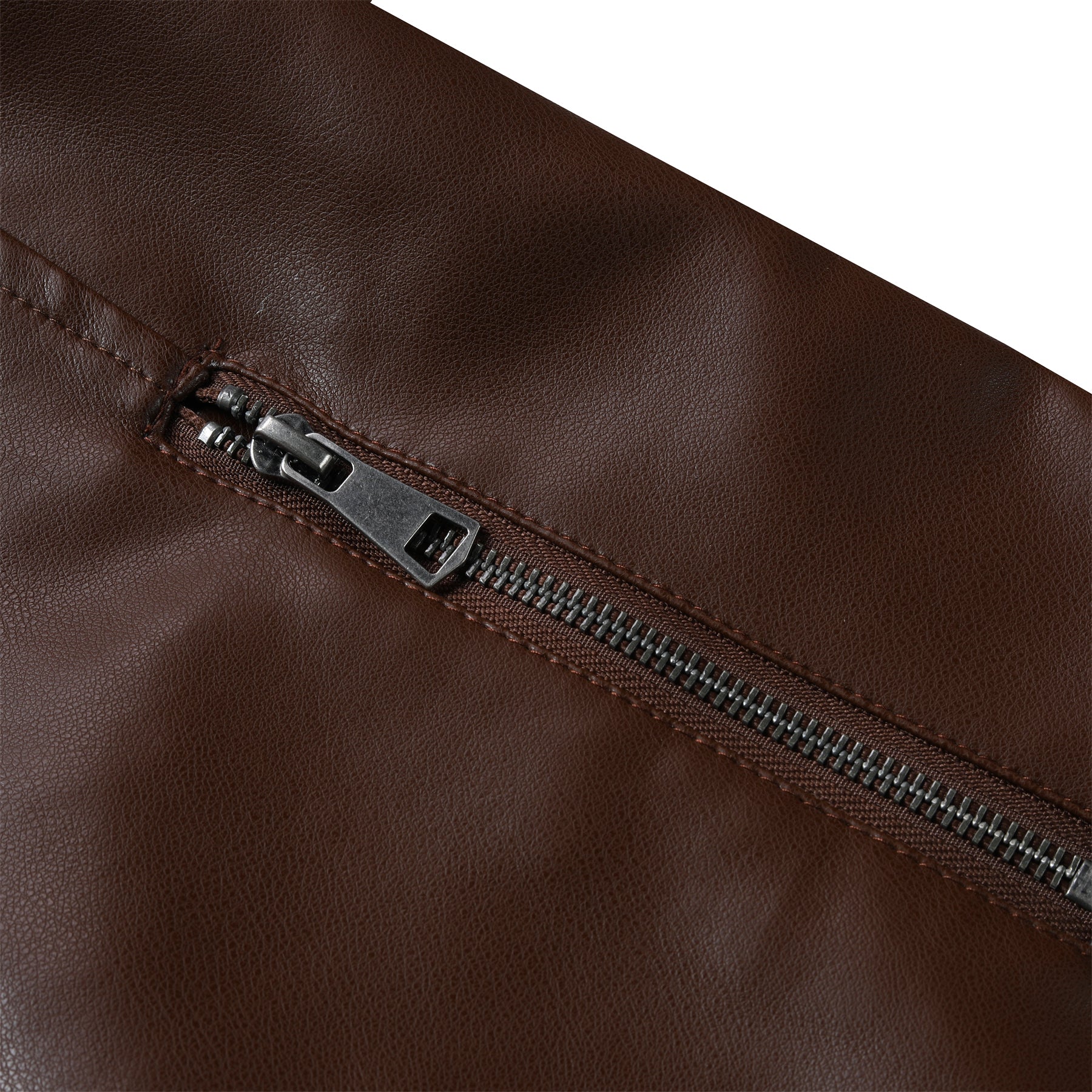 Men's Brown Leather Jacket - Casual Zip-Up Motorcycle Outerwear for Bikers & Fashion | Perfect for Riding, Daily Wear & Outdoor Adventures