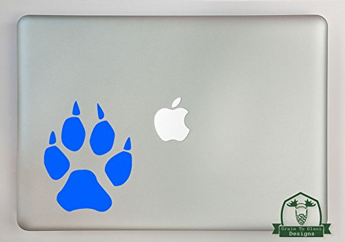 Sky Blue Wolf Paw Print 11