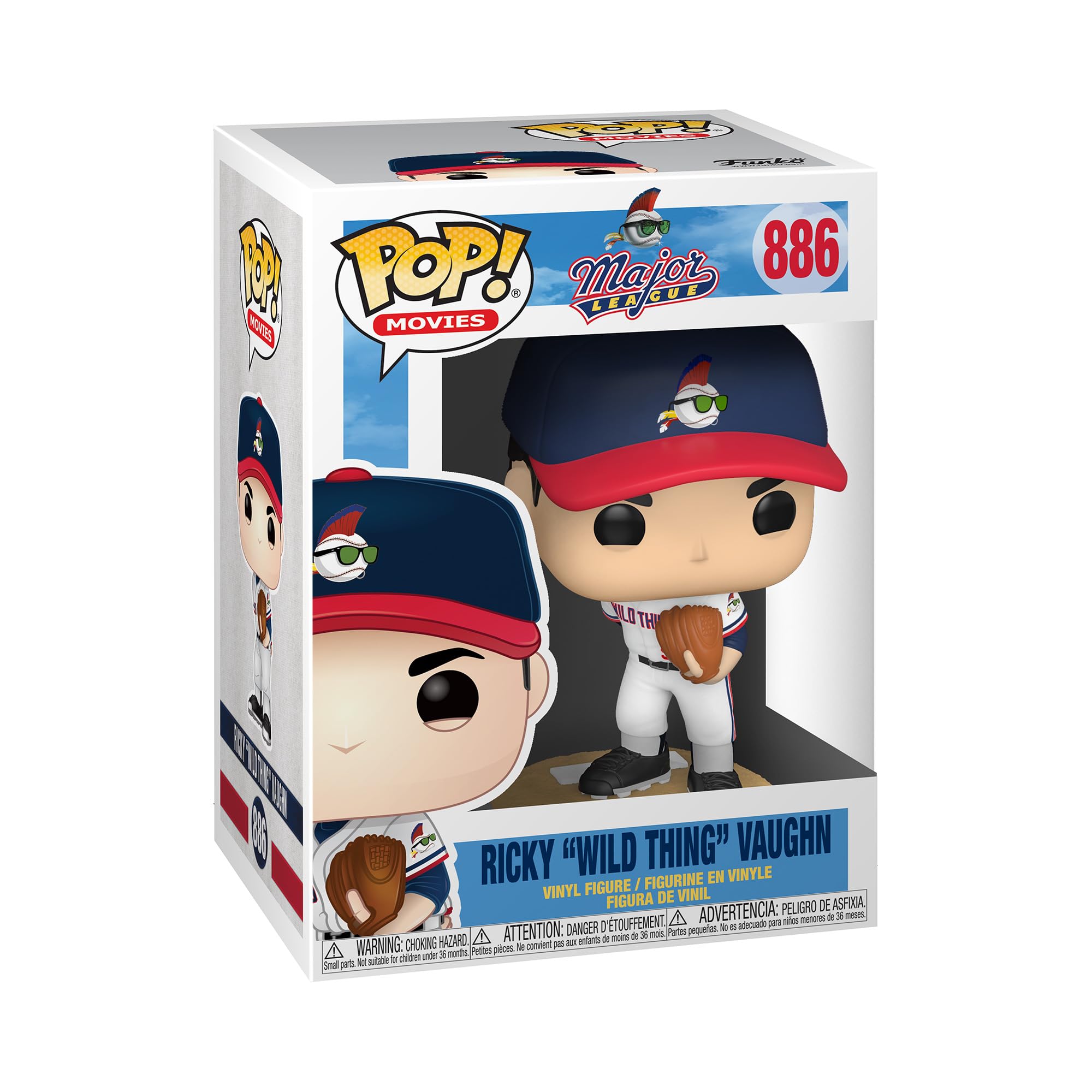 Funko Pop! Movies: Major League - Ricky Vaughn Collectible Vinyl Figure (Styles May Vary) - Perfect for Baseball Fans, Movie Lovers & Pop Culture Collectors
