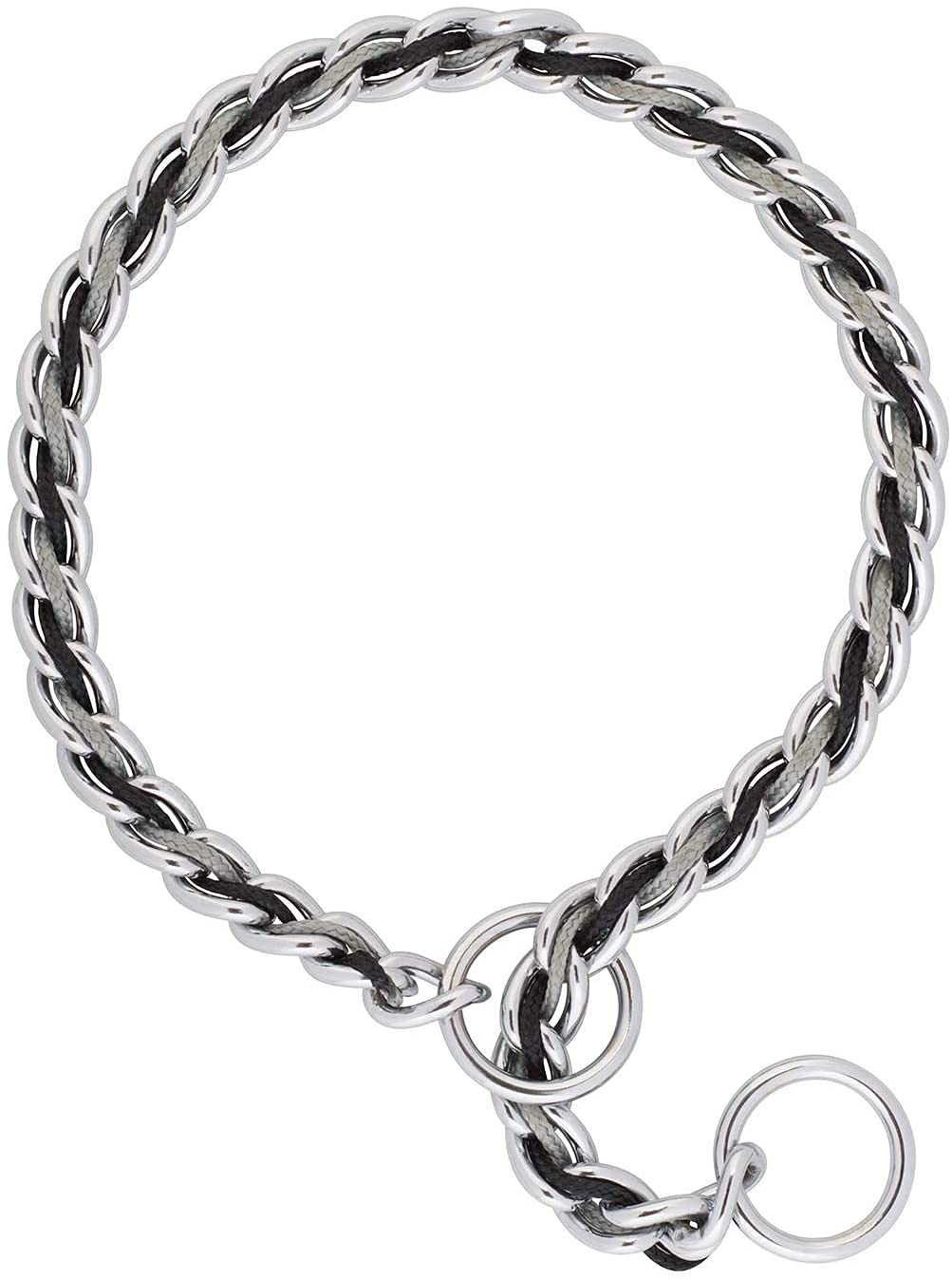 Premium Laced Chain Slip Dog Collar - Adjustable & Stylish Pet Training Collar for Small & Medium Dogs - Perfect for Walks, Training & Fashion Accessories