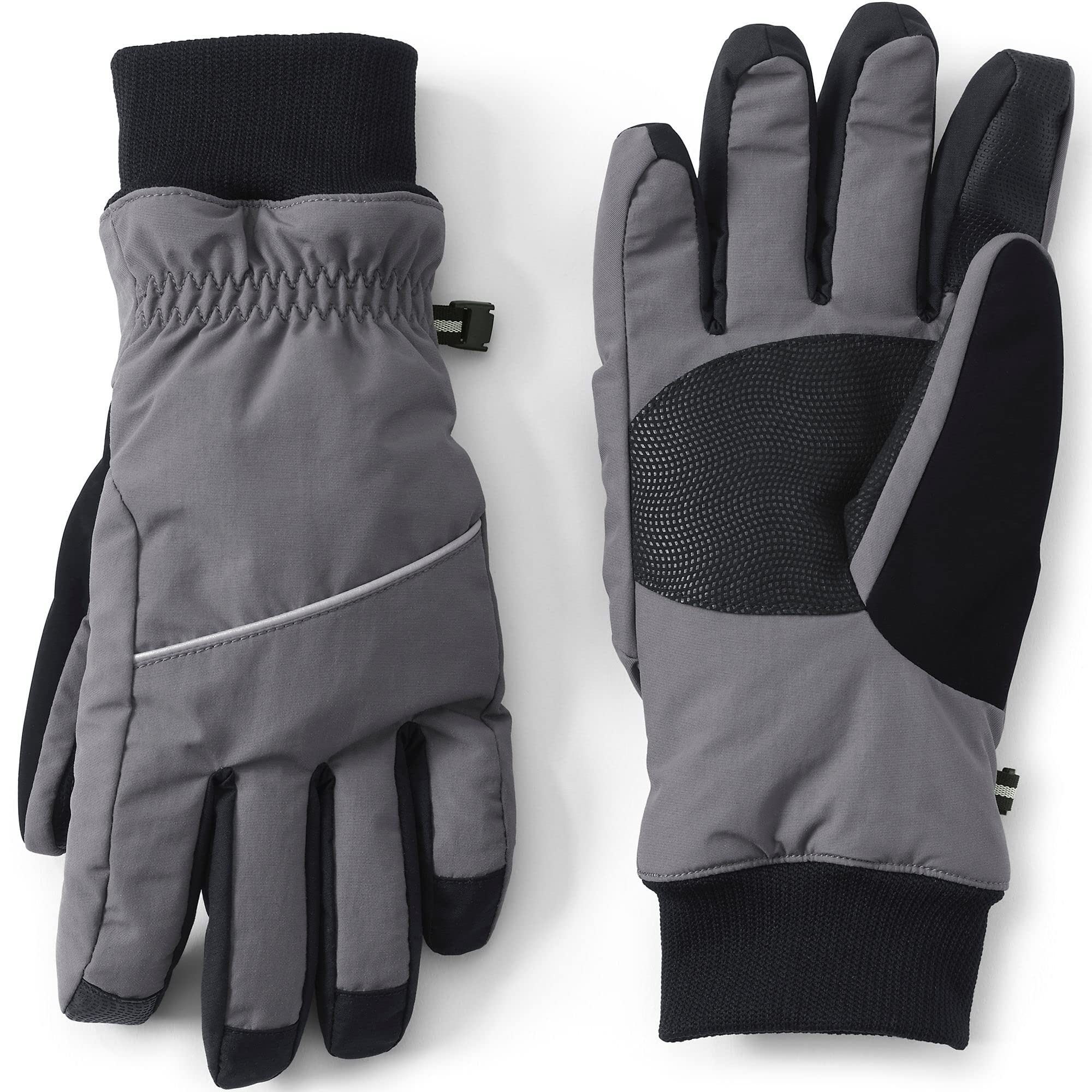 Lands' End Men's Squall Waterproof Winter Gloves - Windproof & Insulated for Skiing, Snowboarding & Outdoor Activities