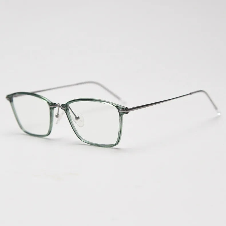 CCspace Women's Full Rim Small Square TR90 Titanium Eyeglasses Frame - Lightweight & Durable for Work, Reading & Daily Use (Model 301814)