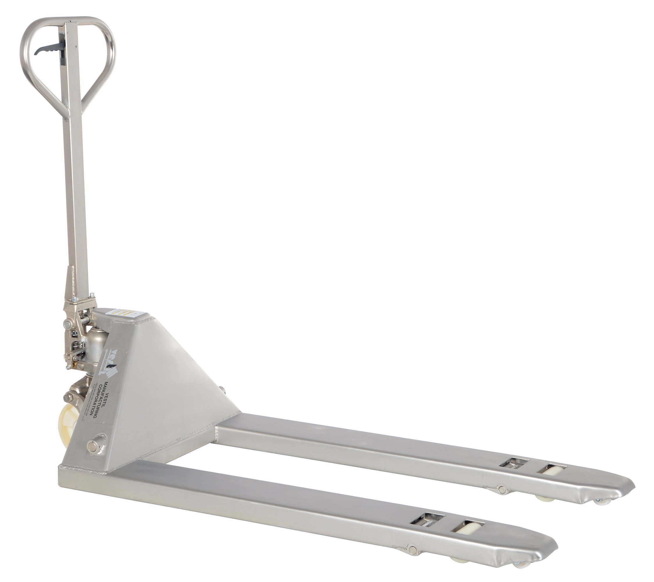 Vestil PM5-2748-SFF 5500 lbs Capacity Stainless Steel Pallet Truck with Nylon Wheels - 48