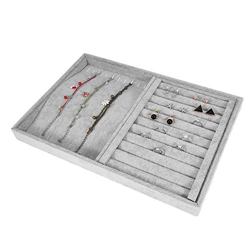 Stylish Jewelry Tray Organizer - Premium Earring & Necklace Storage Box with Ring Holder | Perfect for Vanity Display, Travel Jewelry Case & Gift Packaging