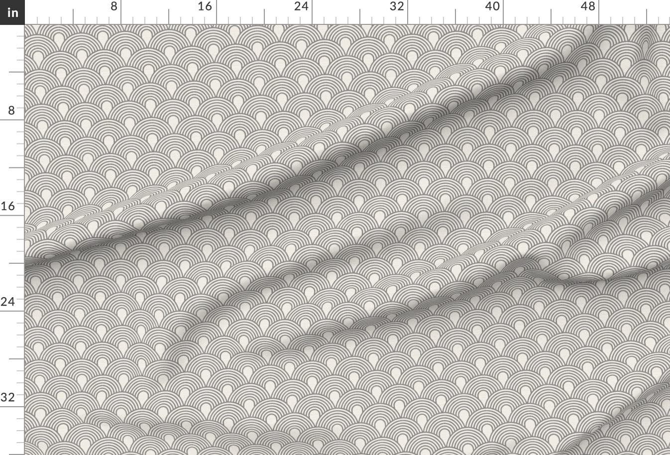 Wave Dark Grey Modern Geometric Ocean Print Minky Fabric by The Yard - Soft Plush Material for Sewing Baby Blankets, Quilt Backing & DIY Plush Toys - Perfect for Nursery Decor, Beach Themed Crafts & Home Textile Projects