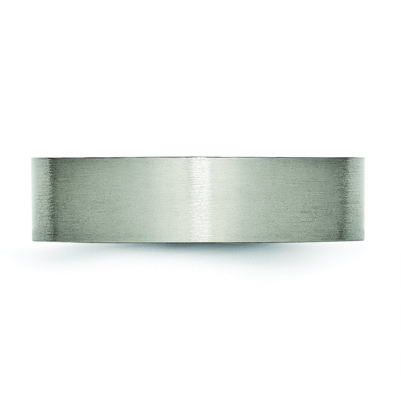 Men's Titanium Wedding Band Ring - 6mm Flat Brushed Finish - Durable & Comfortable for Everyday Wear, Anniversary & Special Occasions