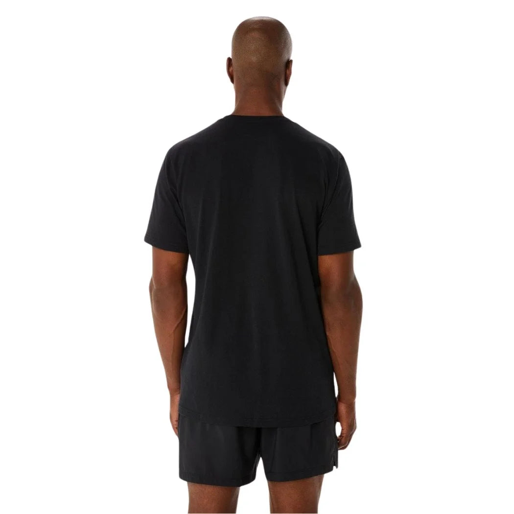 ASICS Spiral Embroidery Men's T-Shirt - Breathable Cotton Casual Tee for Running, Gym & Everyday Wear