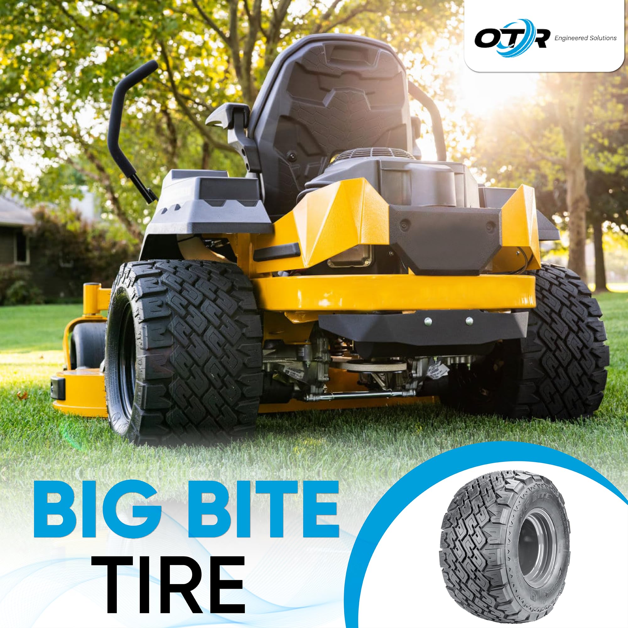 OTR Big Bite 26X12.00-12 Lawn & Garden Tires - Heavy Duty Tractor Tires for Mowers, Trailers & Utility Vehicles - Perfect for All-Terrain Use on Farms, Landscaping & Off-Road Applications
