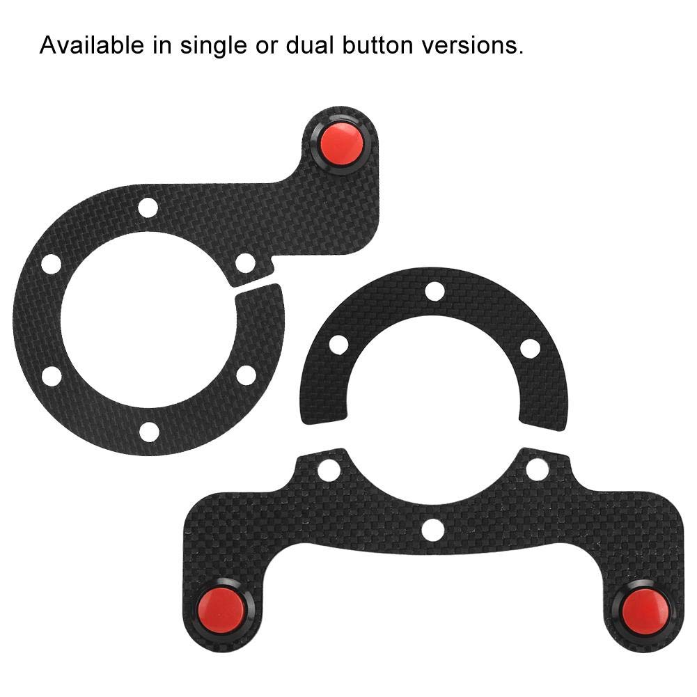 Carbon Fiber Horn Button Kit for MOMO/OMP/Nardi Steering Wheels - Quick Release Hub Compatible - Racing & Drifting Use