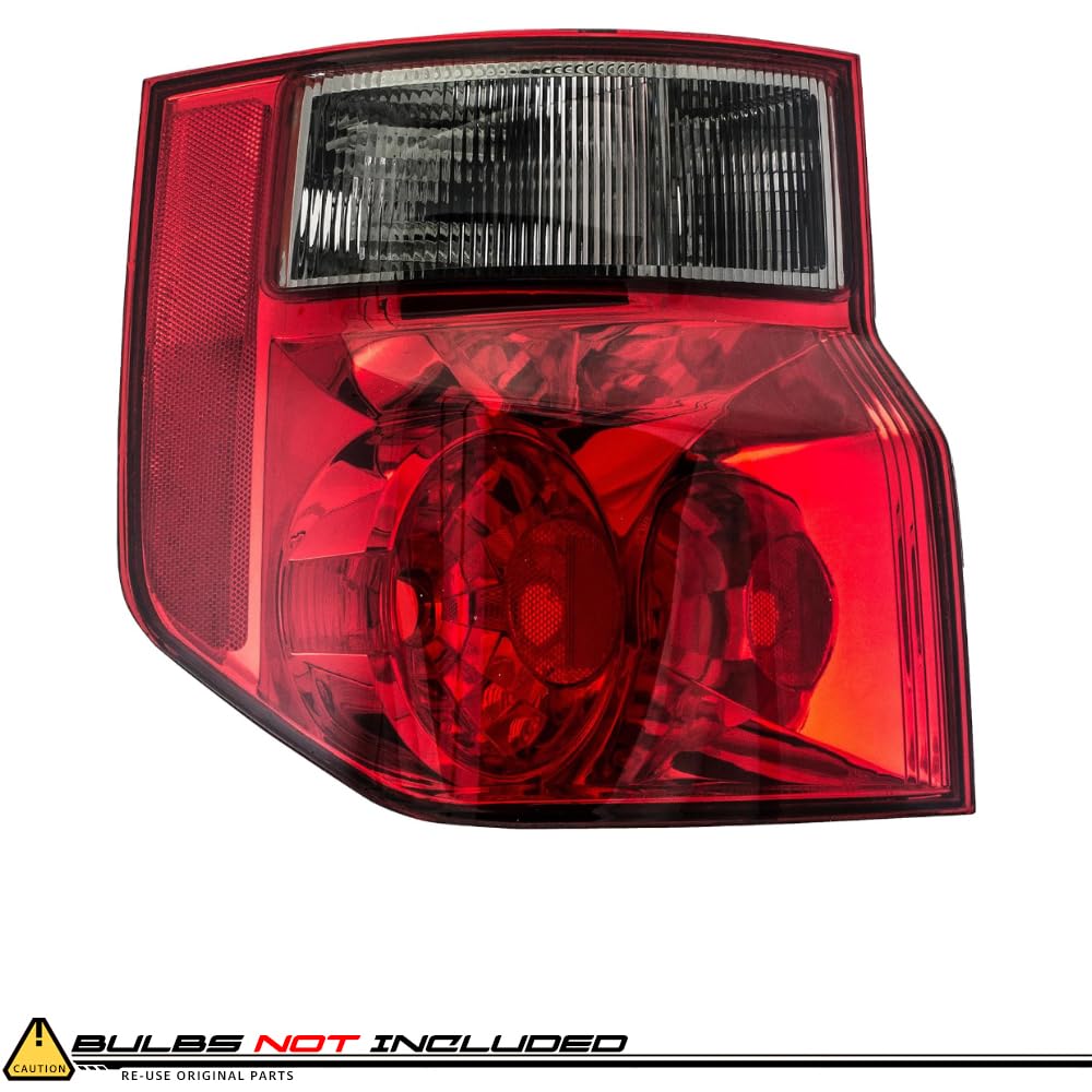 EPIC LIGHTING OE Style Halogen Tail Lights Assembly Replacement for 2003-2008 Honda Element - Compatible with Part Numbers HO2818125, HO2819125, 33551SCVA01, 33501SCVA01 - Perfect for Night Driving & Enhanced Vehicle Safety (Pair)