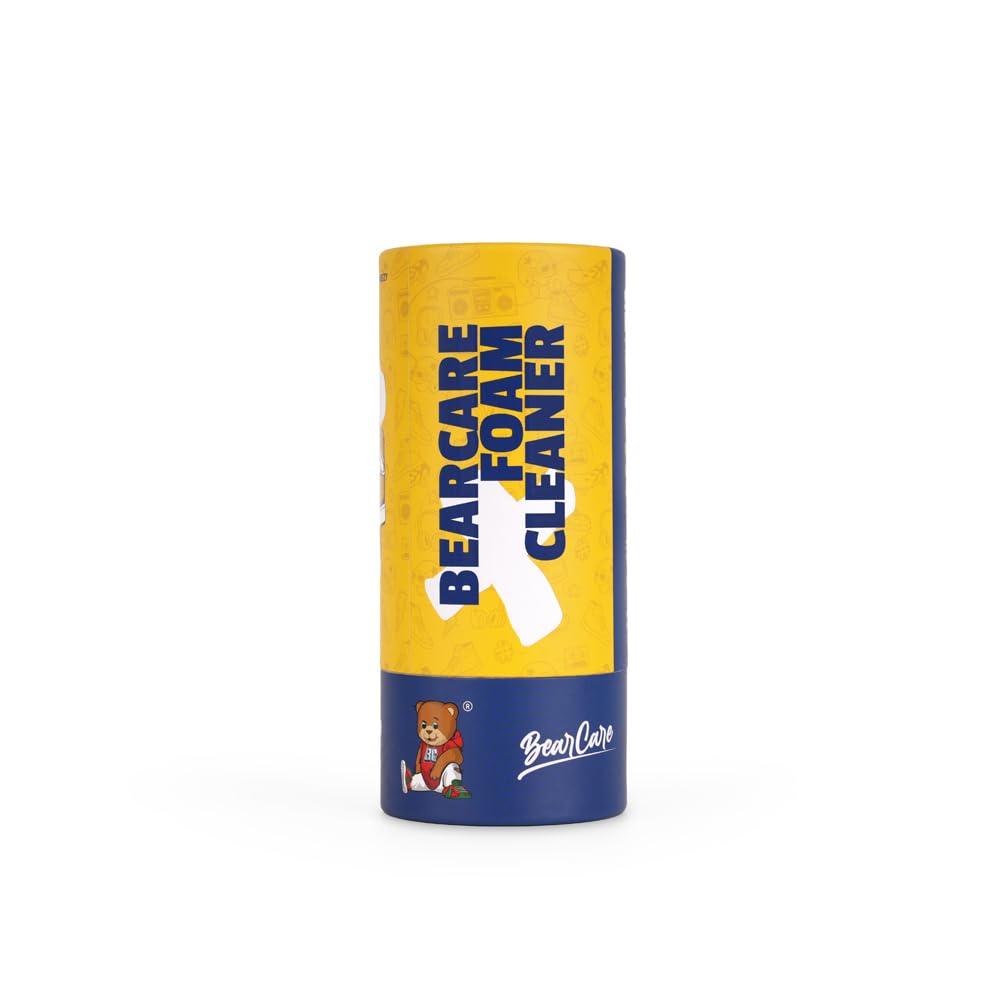 Bear Care Sneaker Foam Cleaner - Instant Shoe Stain Remover & Cleaning Solution for Sneakers, Running Shoes, Canvas Shoes | Quick & Effective Stain Removal for Fresh, Clean Footwear | Perfect for Gym, Sports & Daily Wear