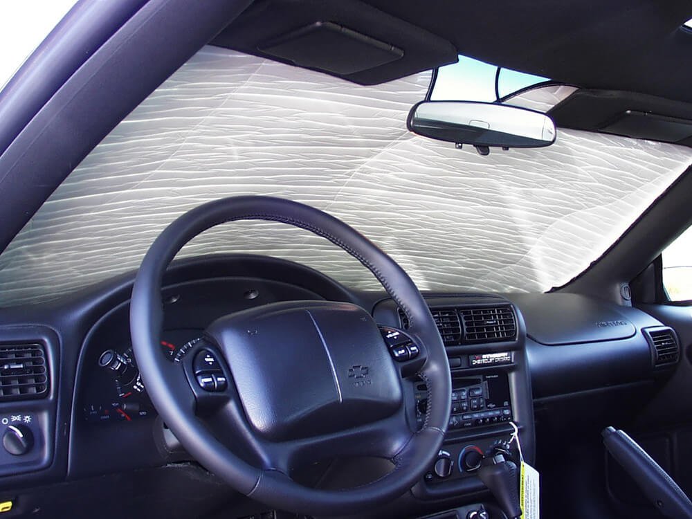HeatShield - Original Custom-Fit Windshield Sun Shade for 1993-2002 Chevrolet Camaro Coupe Silver Series | UV Protection & Heat Reduction for Parking & Summer Driving