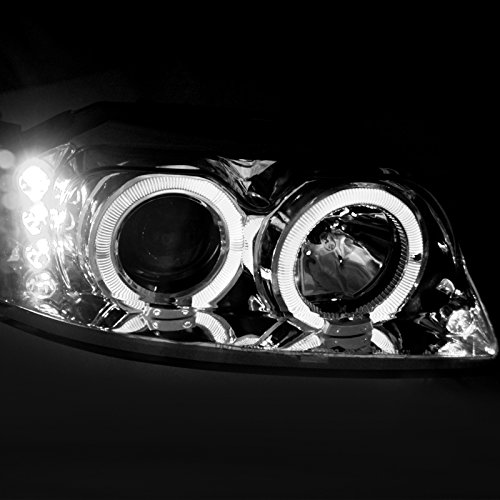 Spec-D Tuning 2LHP-MST99-TM LED Projector Headlights for Ford Mustang - Chrome Clear Lens - High Performance Lighting for Night Driving & Car Shows