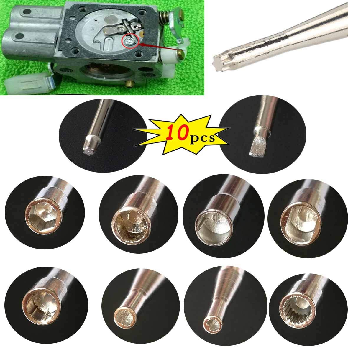 10pcs Carburetor Tool Set for 2-Cycle Engines - Tune Up & Cleaning Kit for Motorcycles, Lawn Mowers