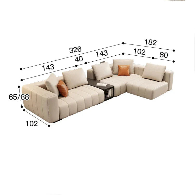 Luxury Modular Sectional Leather Sofa – Premium Comfort, Timeless Design & Durable Quality for Living Room, Home Theater & Office Lounge