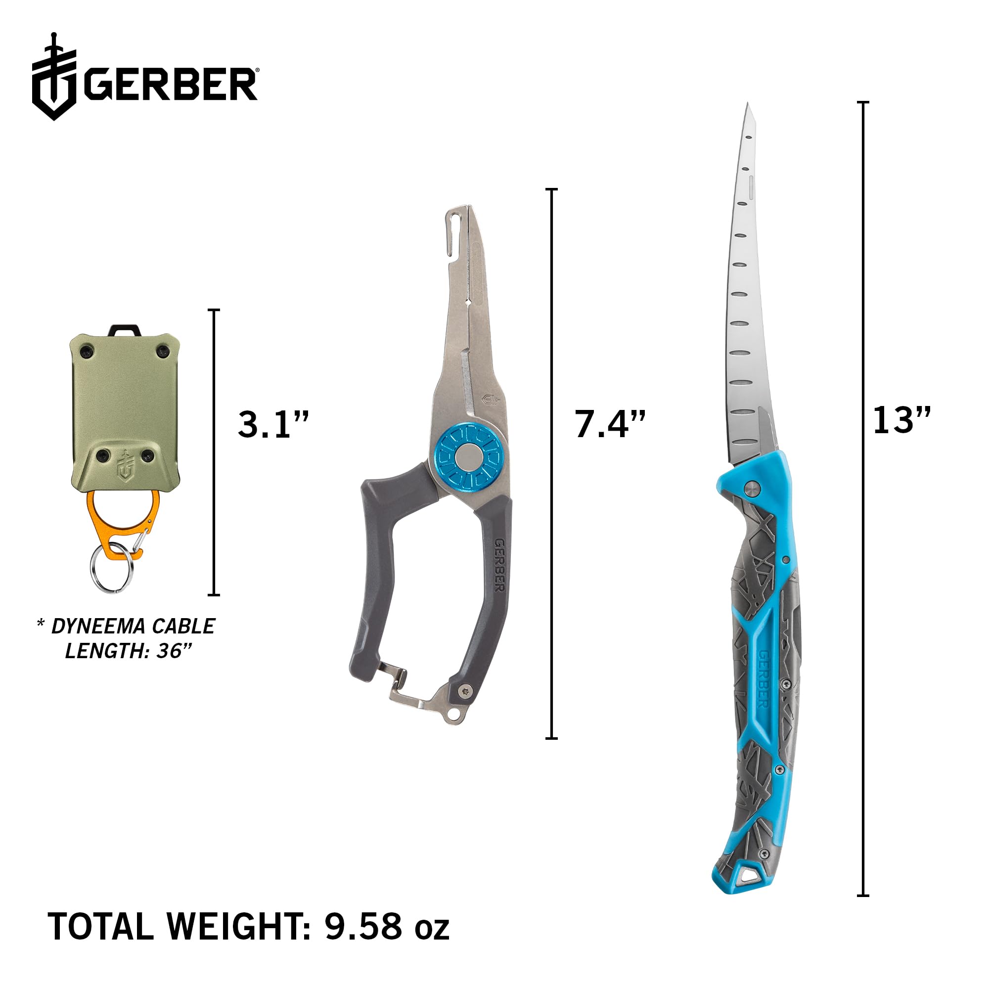 **Gerber Gear Fish Kit - Multipurpose Fishing Tool Set with Hemoplier, Defender Tether & Controller Folding Fillet Knife - Premium Camping & Outdoor Gear for Anglers, Survivalists & Adventurers**    *(Ideal for fishing trips, camping, hiking, emergency preparedness, and outdoor adventures.)*