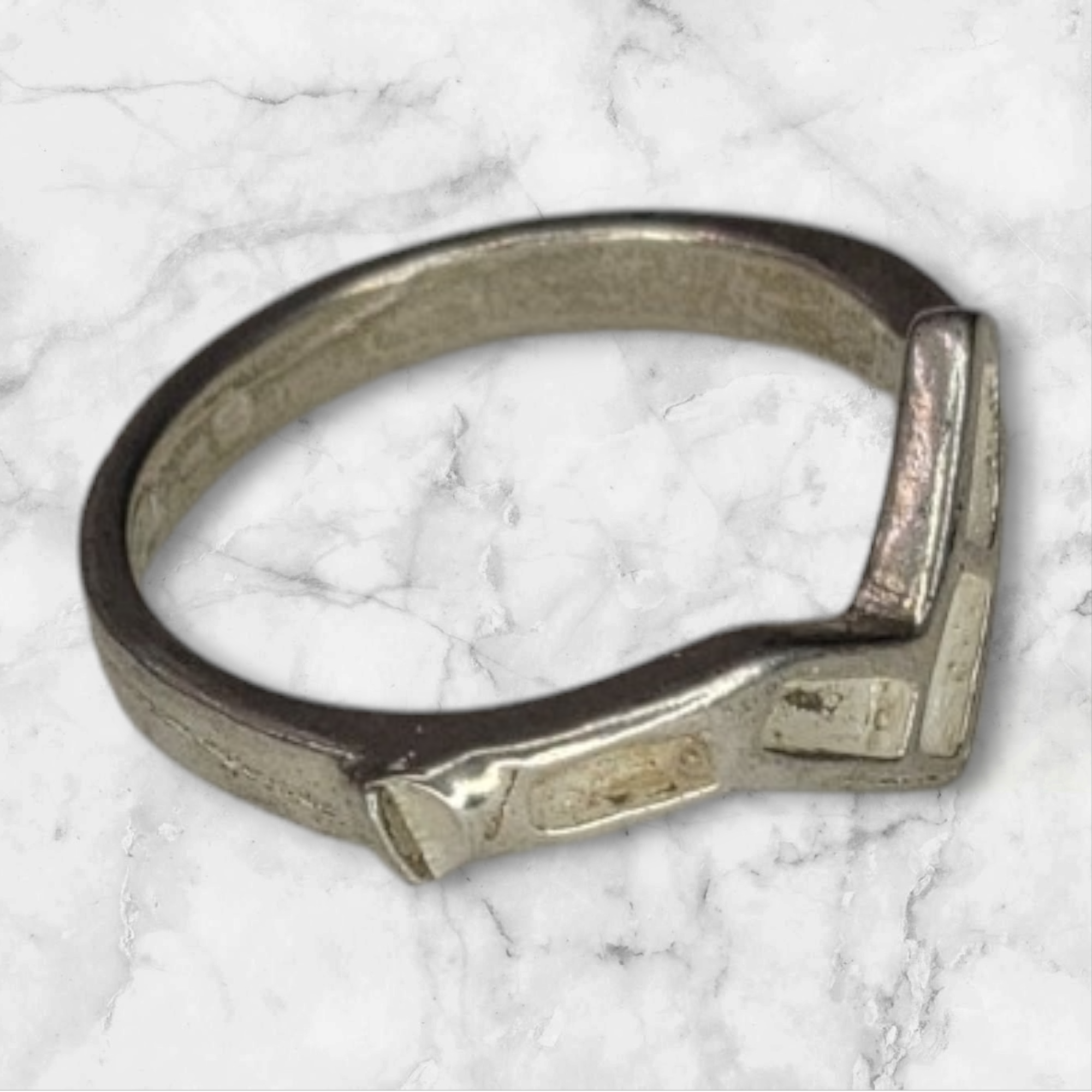 Solid Sterling Silver Rectangle Blank Ring Setting - Rough Cast DIY Jewelry Making for Carving & Engraving | Size 4-8 | Perfect for Silversmiths, Jewelry Crafting & Custom Ring Designs