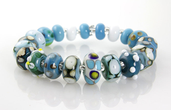 Handmade Dark Turquoise Lampwork Glass Beads for Jewelry Making - Perfect for Necklaces, Bracelets, and DIY Craft Projects