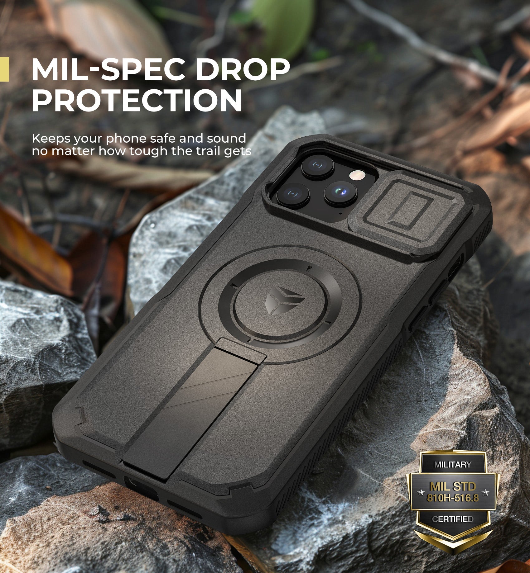 Durable Shockproof Case for iPhone 12/13 Pro Max with Built-in Screen Protector, Slide Camera Cover & 360° MagSafe Compatible - Perfect for Outdoor Adventures, Work & Travel Protection
