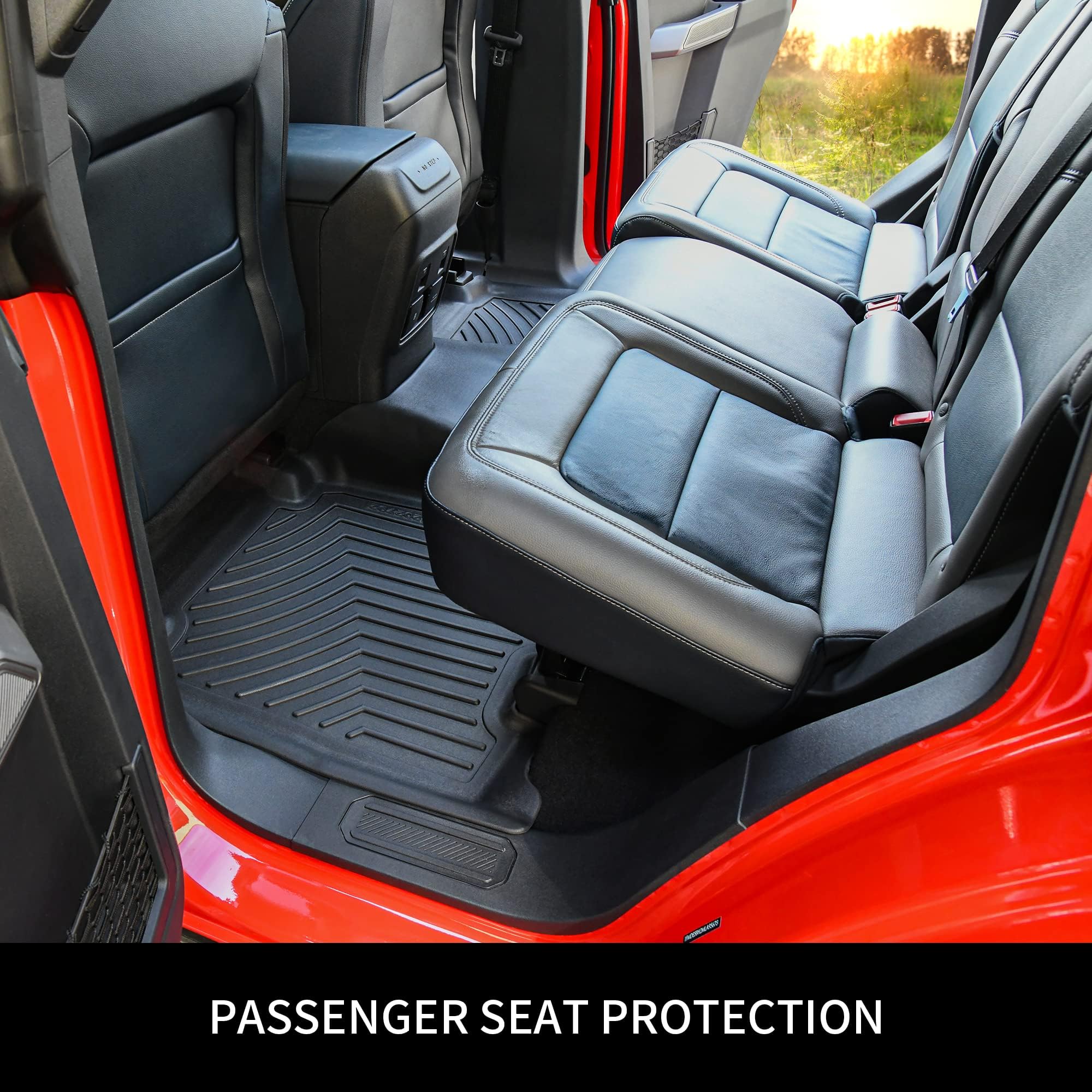 OEDRO All-Weather Custom Fit Floor Mats for 2020-2025 Kia Telluride - 3 Row & Cargo Liner Set with 2nd Bucket Seats (No Center Console) | Durable Car Floor Protection for SUVs, Family Road Trips & Winter Driving