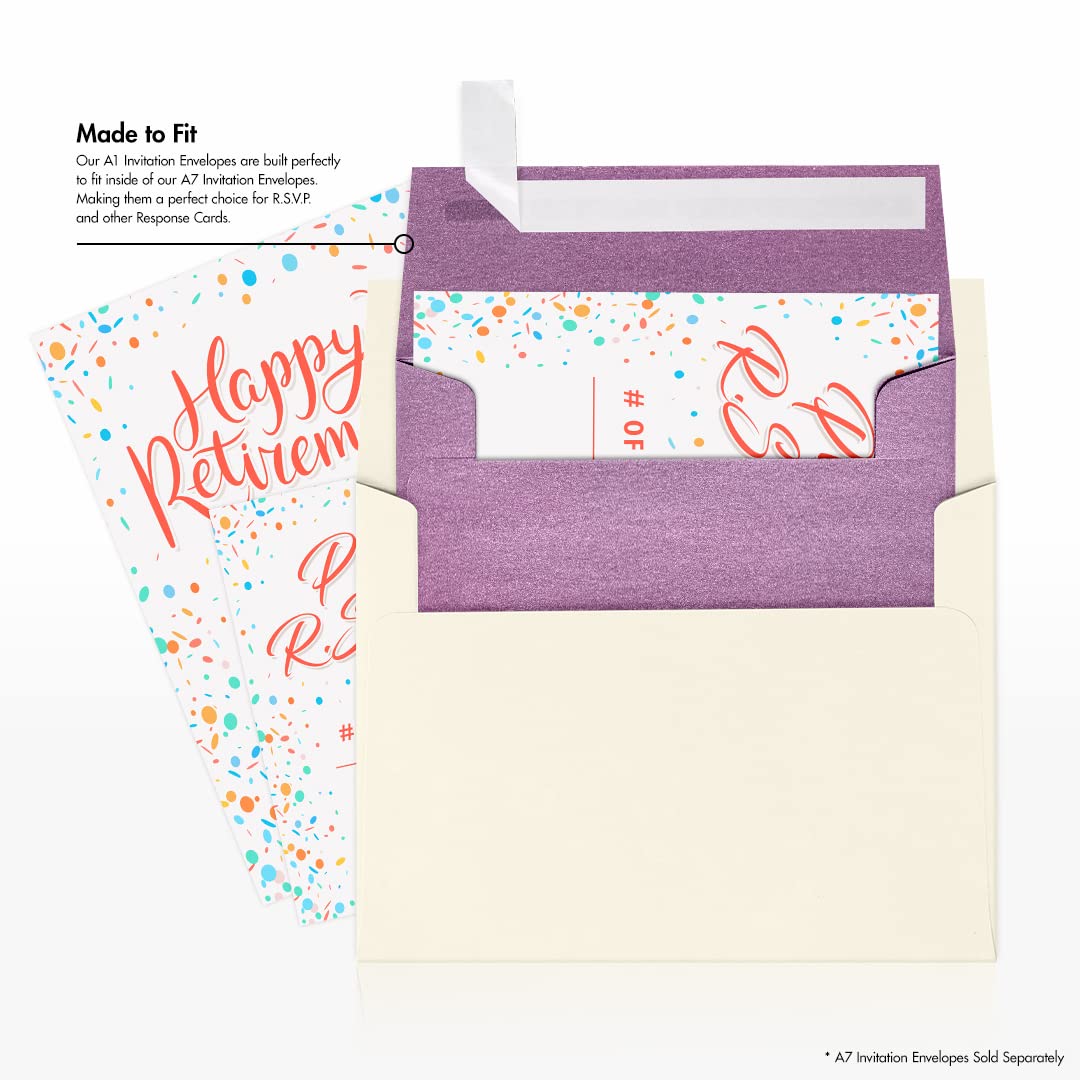 Premium 80 lb Metallic Purple A1 Invitation Envelopes (3 5/8