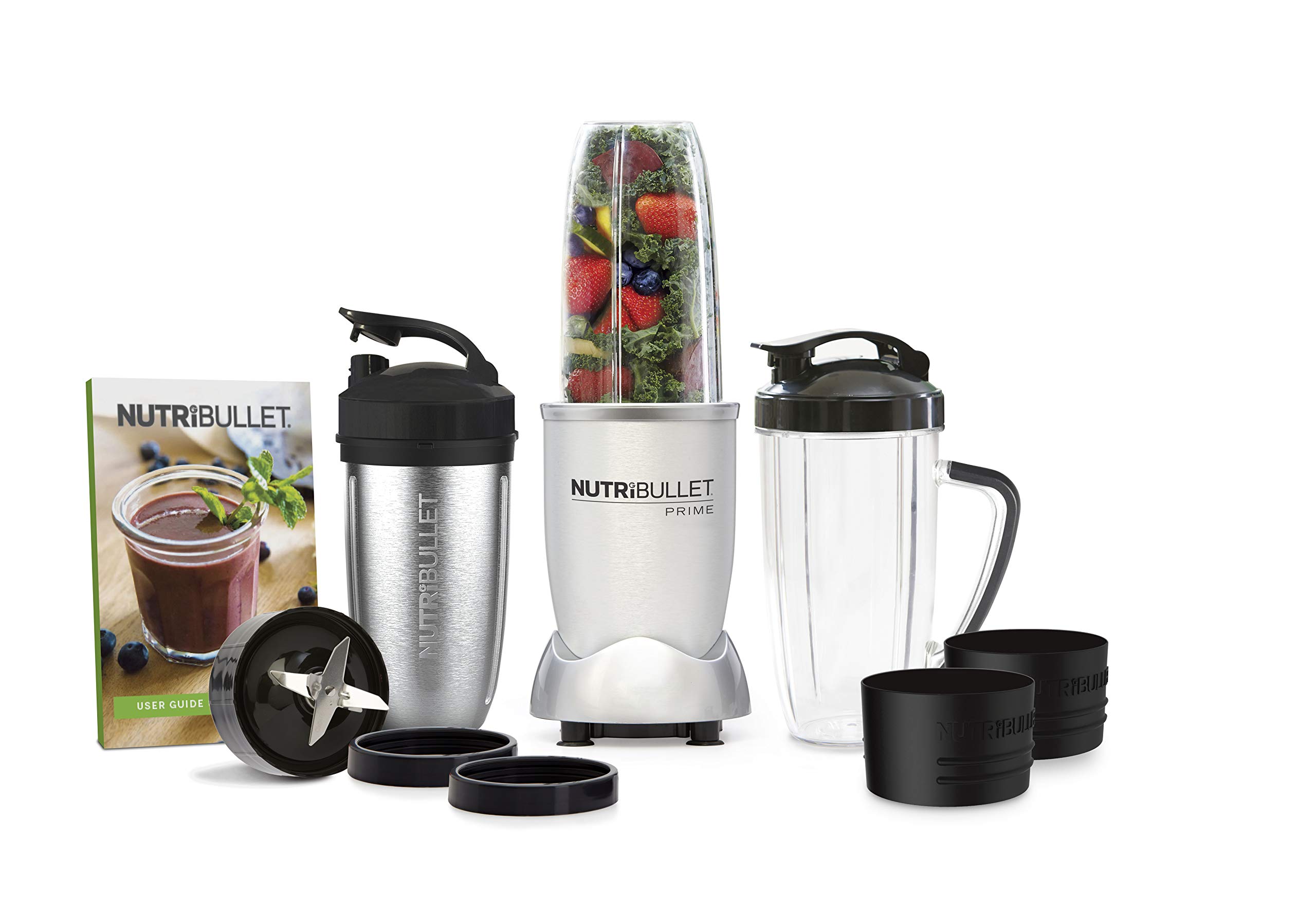 NutriBullet 1000 Watt PRIME Edition High-Speed Blender - 12-Piece Mixer System with Stainless Steel Insulated Cup & Recipe Book - Perfect for Smoothies, Protein Shakes & Meal Prep at Home or Gym