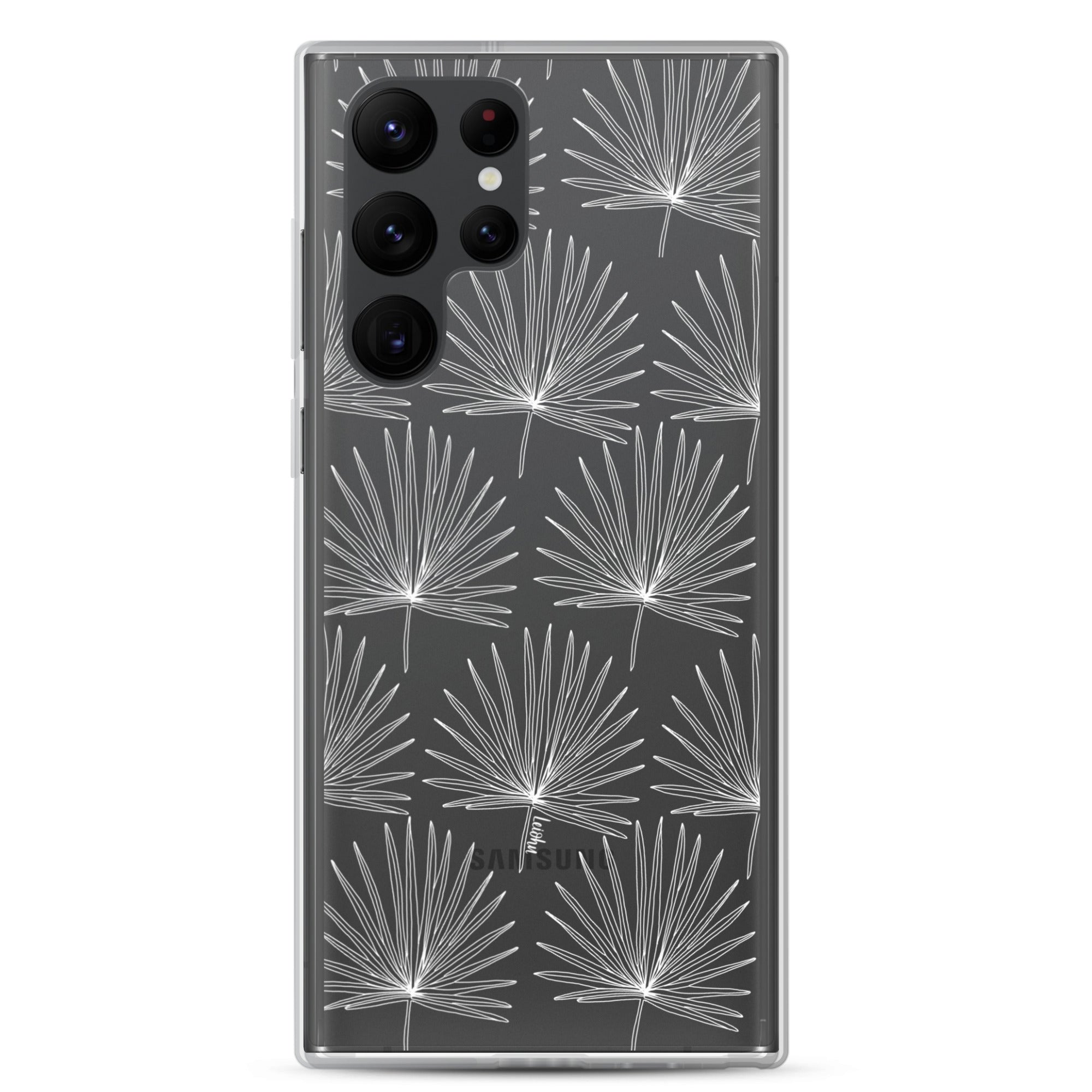 Fan Palm Clear Phone Case for Samsung Galaxy - Slim Protective Cover with Scratch Resistance for Everyday Use & Travel