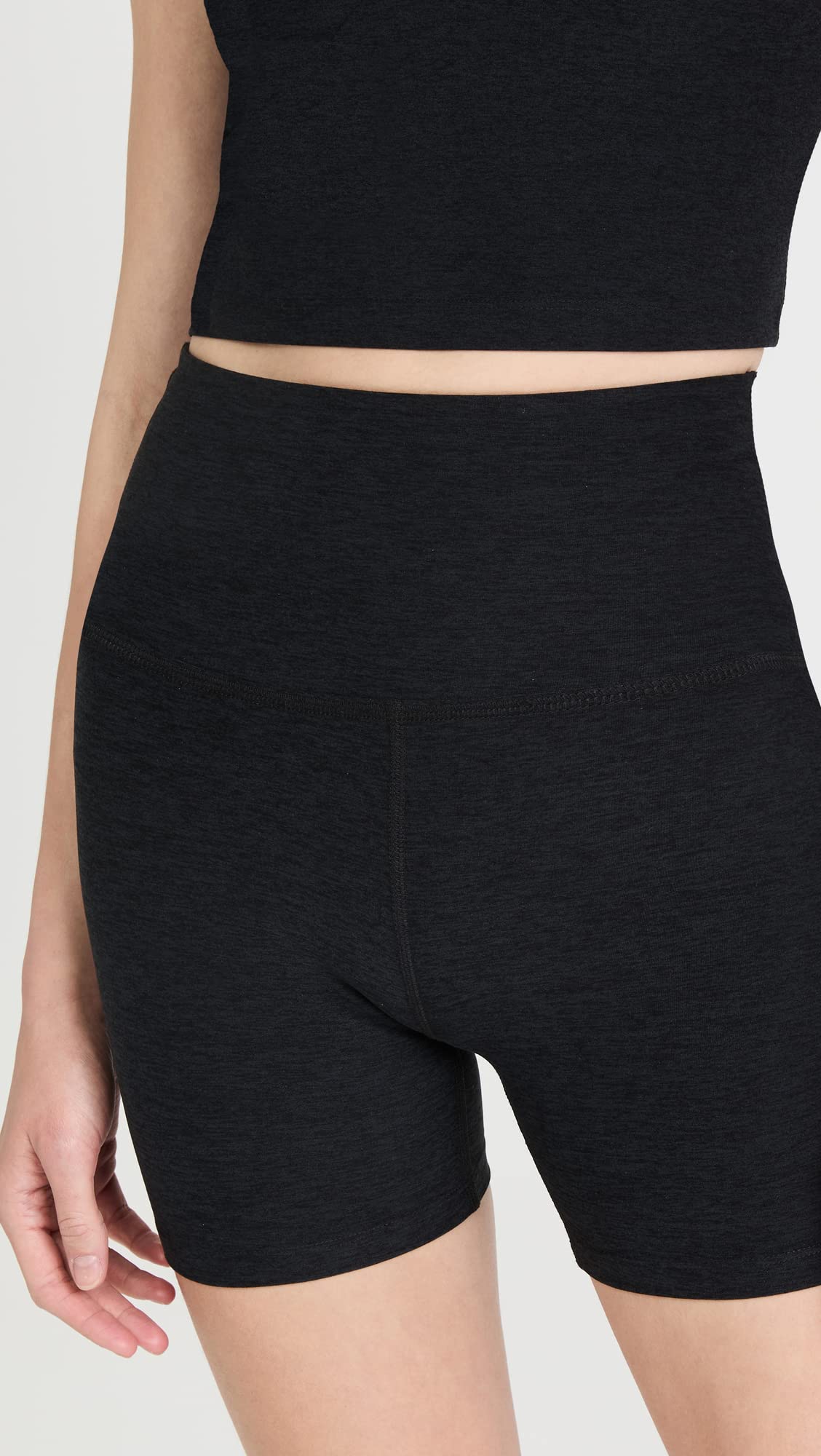 Beyond Yoga Women's Spacedye High-Waist Biker Shorts - Soft & Stretchy Workout Shorts for Running, Yoga & Gym - Perfect for Athleisure & Lounge Wear