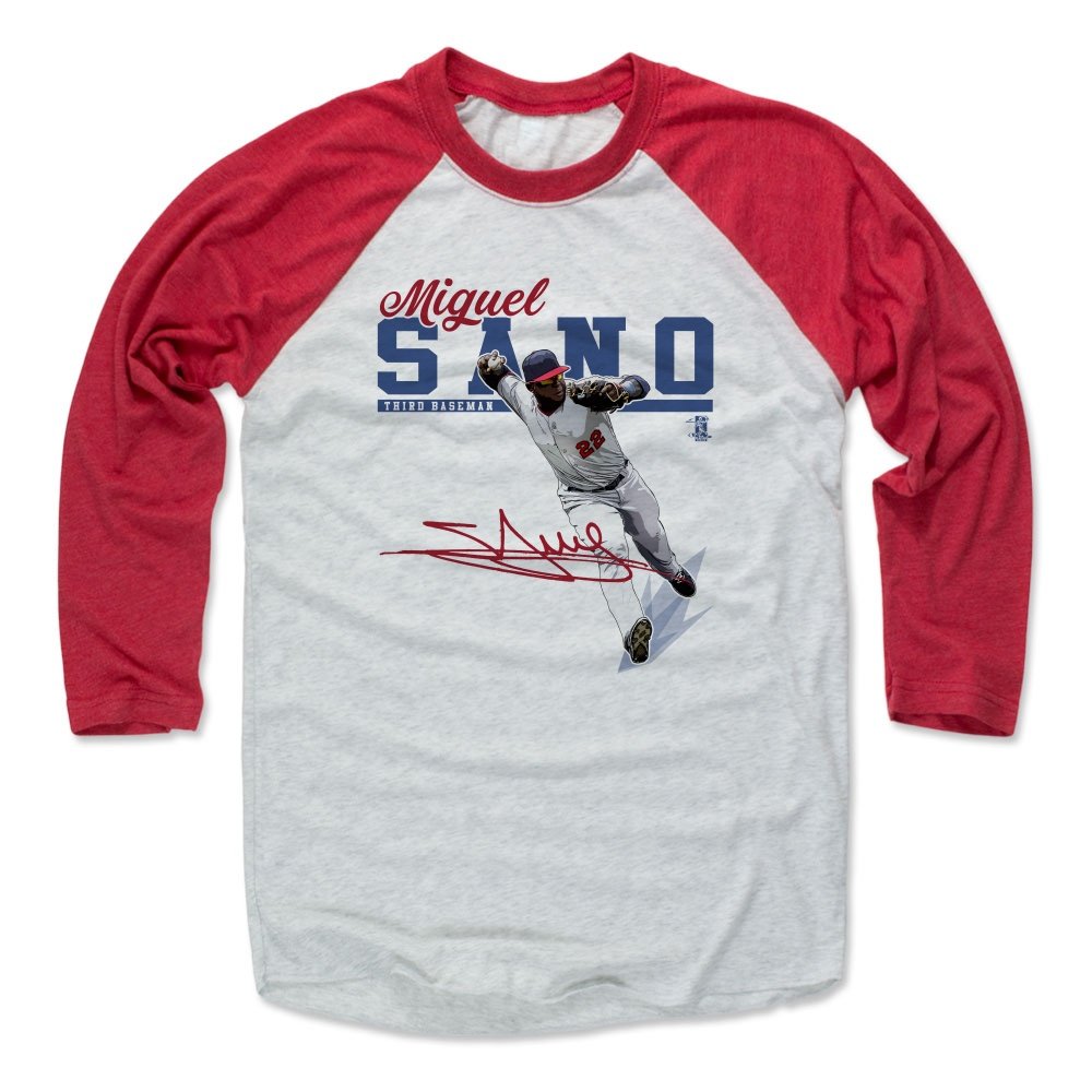 500 LEVEL Miguel Sano Baseball Jersey - Official Miguel Sano Player Shirt for Minnesota Twins Fans | Perfect for Baseball Games, Sports Events & Fan Collections