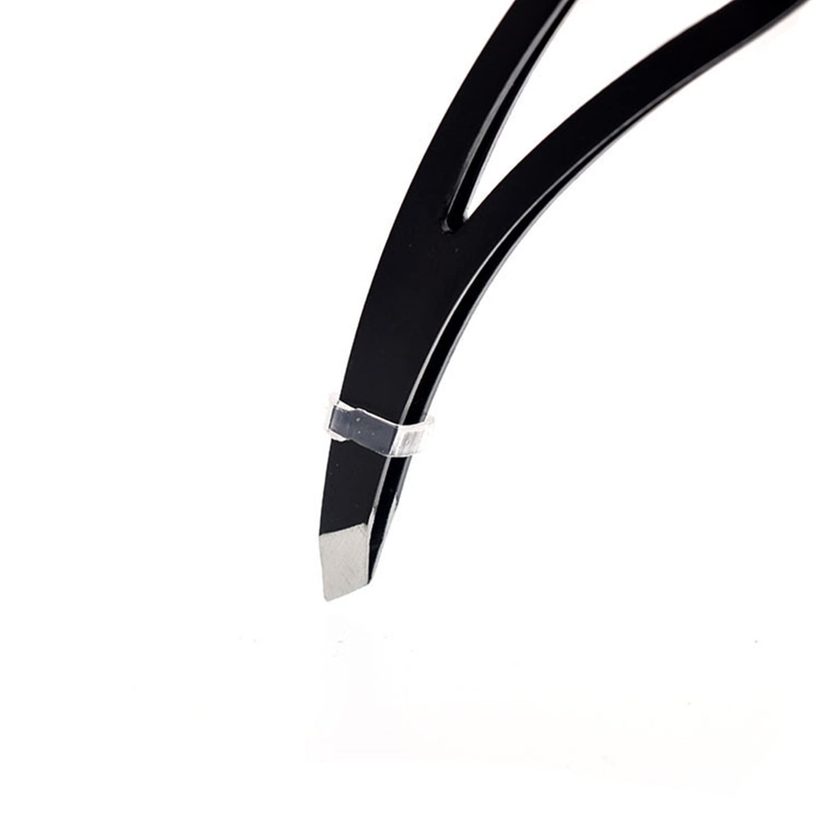 Professional Stainless Steel Slanted Eyebrow Tweezers - Banana Shape Hair Removal Tool for Precise Plucking, Makeup & Grooming | Ideal for Eyebrow Shaping, Facial Hair Removal & Cosmetic Use
