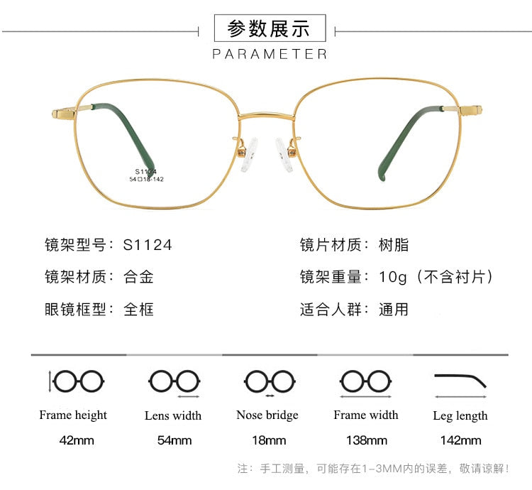 Bclear Men's Full Rim Titanium Alloy Eyeglasses ZT1124 - Lightweight Durable Glasses for Work, Reading & Driving