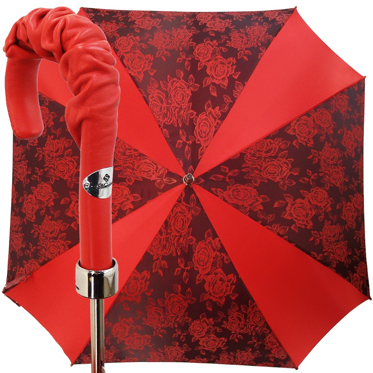 Stylish Red Square Women's Umbrella - Windproof Compact Folding Umbrella for Rain & Sun Protection - Perfect for Commuting, Travel & Outdoor Activities