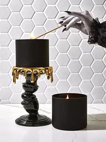 Bath & Body Works Candle Holder for White Barn 3-Wick Candles - Halloween Decor 2021 - Tilted Pedestal Stand (Candle Not Included) | Perfect for Spooky Home Decor, Party Centerpieces & Seasonal Gift Giving