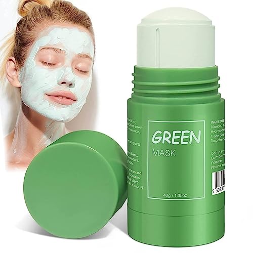 Dreamlight Infotech Green Tea Cleansing Mask Stick - Deep Pore Cleanser for Blackheads & Whiteheads | Oil Control & Anti-Acne Treatment | Natural Face Mask for Men & Women (2 Pack) | Perfect for Daily Skincare & Travel