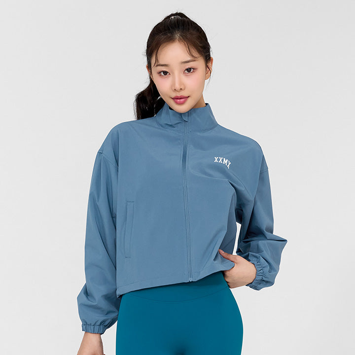 Stylish High Neck Crop Jacket for Women - Trendy Burning Up Design - Perfect for Fall Fashion, Layering & Night Outfits