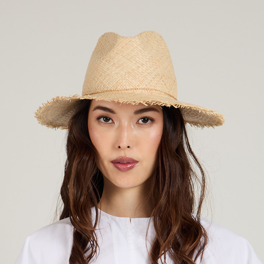 Stylish Sandy Fine Raffia Fedora Hat for Women - Breathable Summer Sun Hat for Beach, Garden, and Outdoor Activities