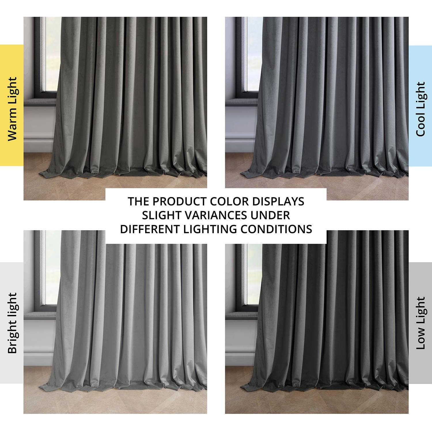 Destiny Grey Extra Wide Heritage Plush Velvet Blackout Curtains - Thermal Insulated Window Drapes for Bedroom, Living Room & Home Theater (54x84 inches)