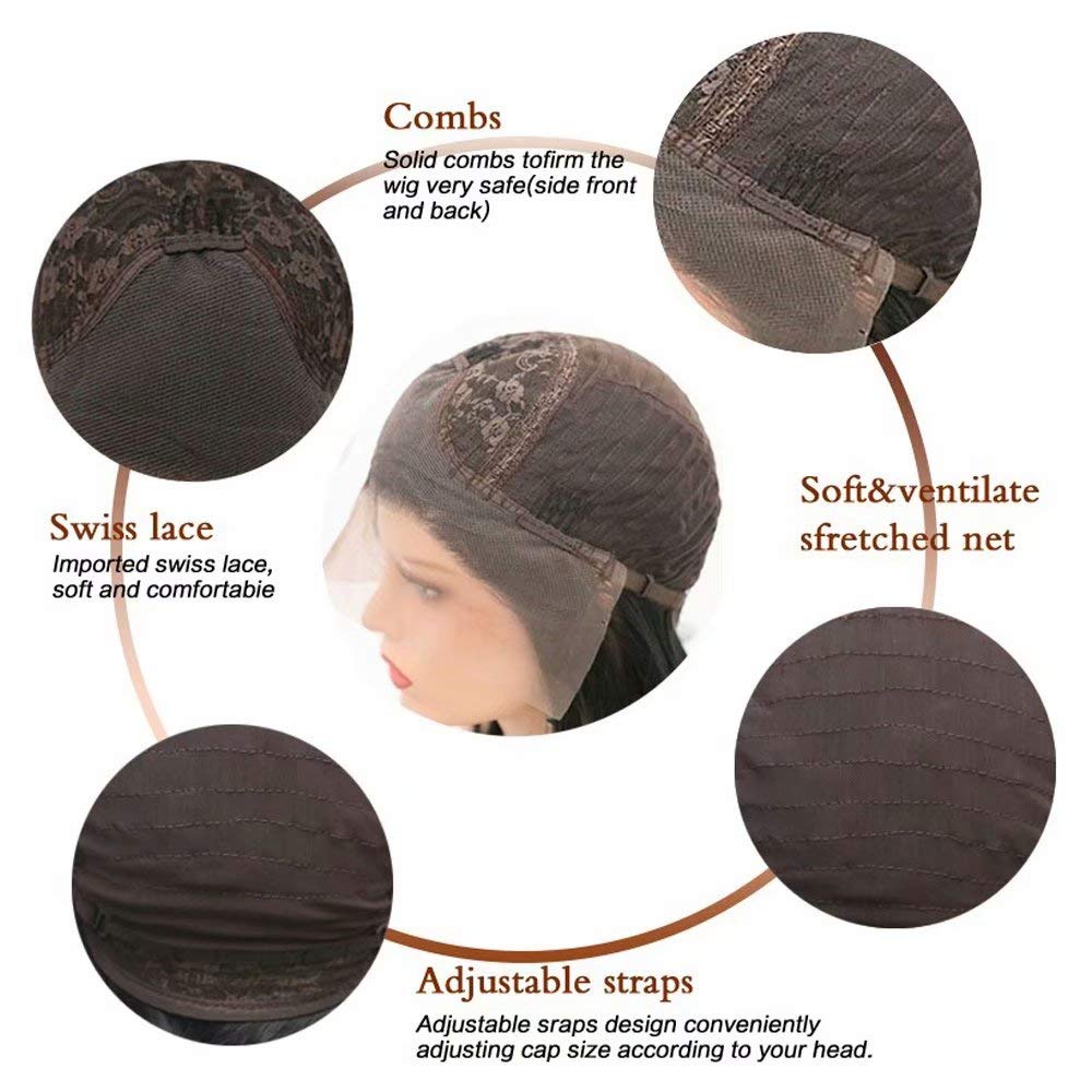 RDY Long Braiding Synthetic Lace Front Wigs #1B Black - Heat Friendly Micro Box Braided Wigs for Black Women with Baby Hair (18-24 Inches) | Perfect for Protective Styling, Cosplay & Everyday Wear
