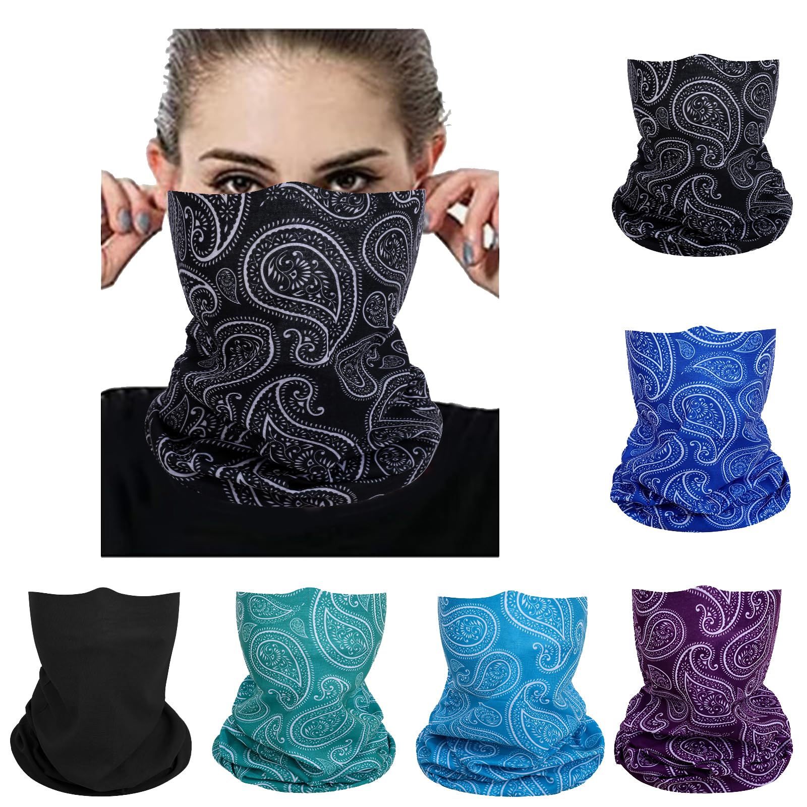 Breathable Face Mask & Neck Gaiter - Seamless Multi-Purpose Bandana Scarf for Dust, Wind & UV Protection - Perfect for Outdoor Activities, Hiking, Cycling & Travel