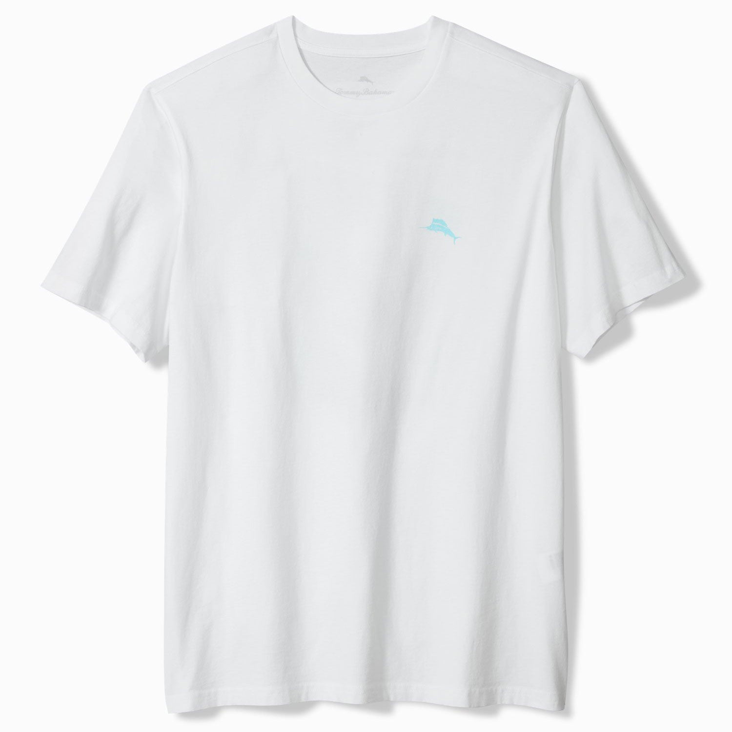 Tommy Bahama Men's Aquatic Oasis Short Sleeve T-Shirt - Breathable Cotton Casual Tee for Summer, Beach, and Vacation Wear - White