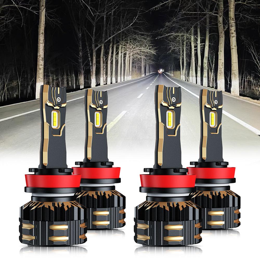 Brightest GX Series 25000LM 120W LED Headlight Bulbs 6500K Cool White - High Performance Car Lighting for Night Driving, Off-Road & Foggy Conditions