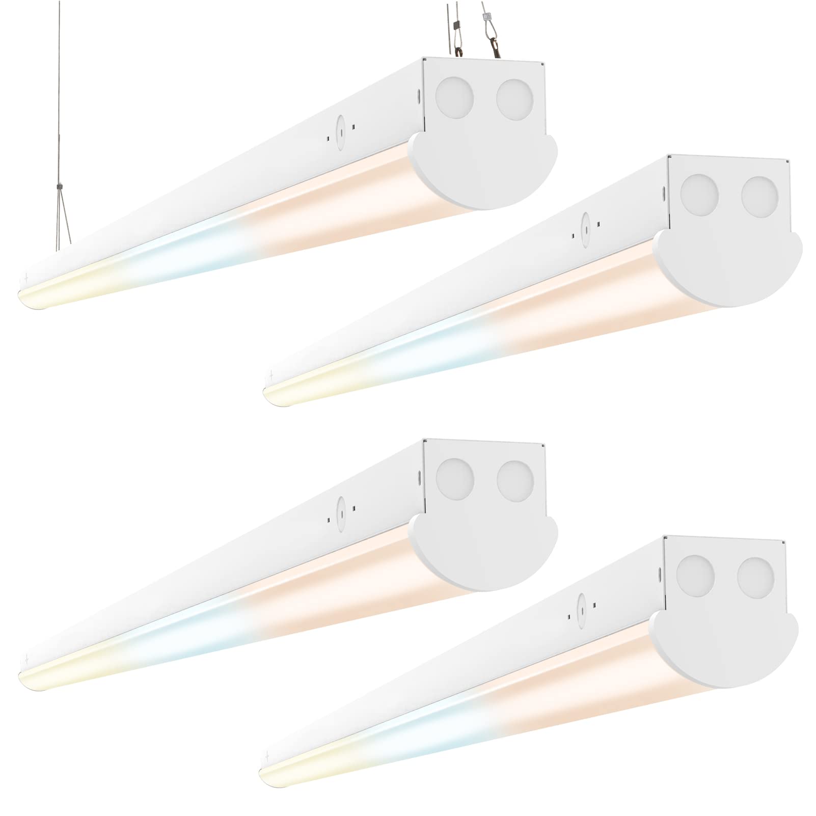 8FT LED Shop Lights 110W, 14500LM - Suspended or Flush Mount Ceiling Light (4 Pack) | 5000K/4000K/3000K Selectable | Commercial Grade Lighting for Garage, Workshop, Warehouse | Bright, Energy-Efficient Replacement for T8 Fluorescent Fixtures | Ideal for Industrial Spaces, Retail Stores, and Home Garages