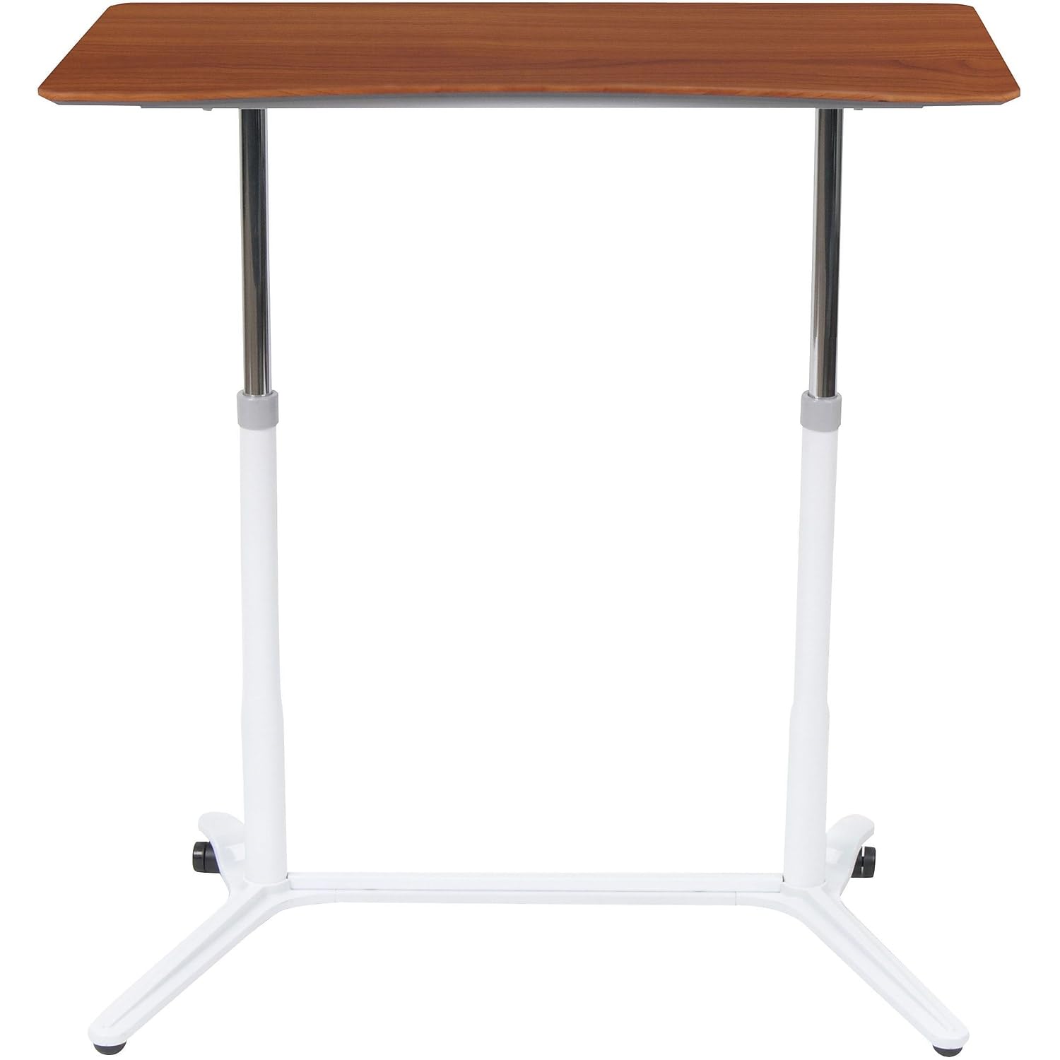 Calico Designs 51231 Sierra Height Adjustable Desk - 37.5 Inch White/Cherry Ergonomic Standing Desk for Home Office, Gaming & Workspace - Perfect for Remote Work & Study