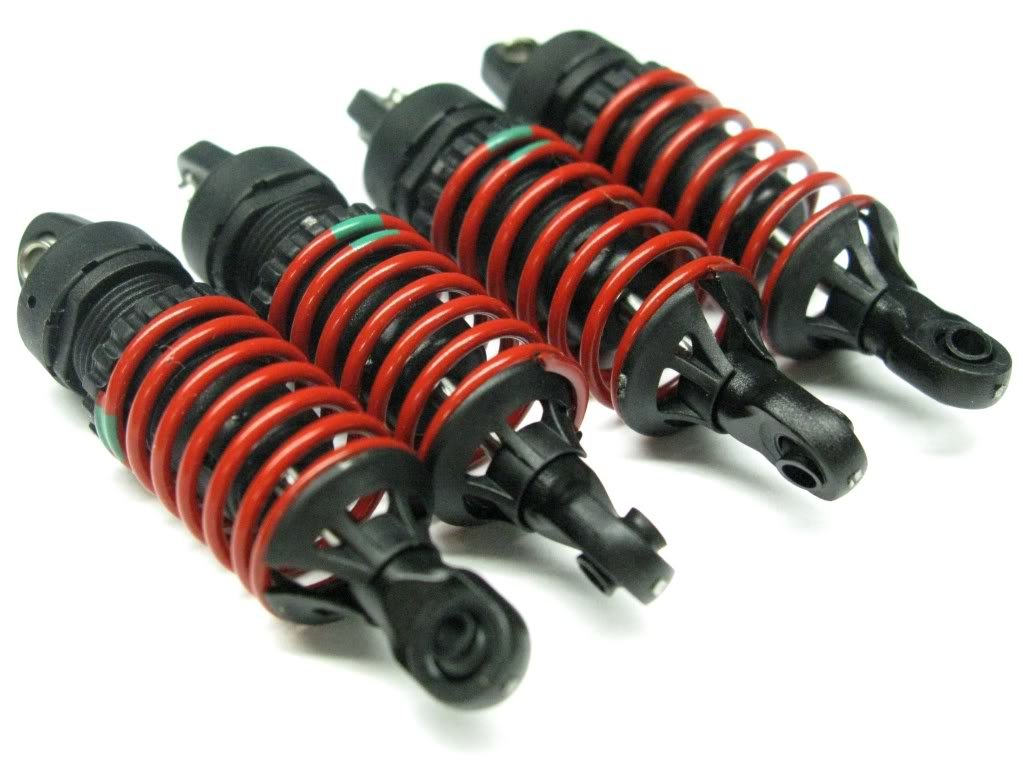 Traxxas 1/16 E-Revo VXL Shock Absorbers (4-Pack) - Dampers for Slash 7065 & E-Revo Models #71076-3 - Perfect for RC Car Racing & Off-Road Bashing