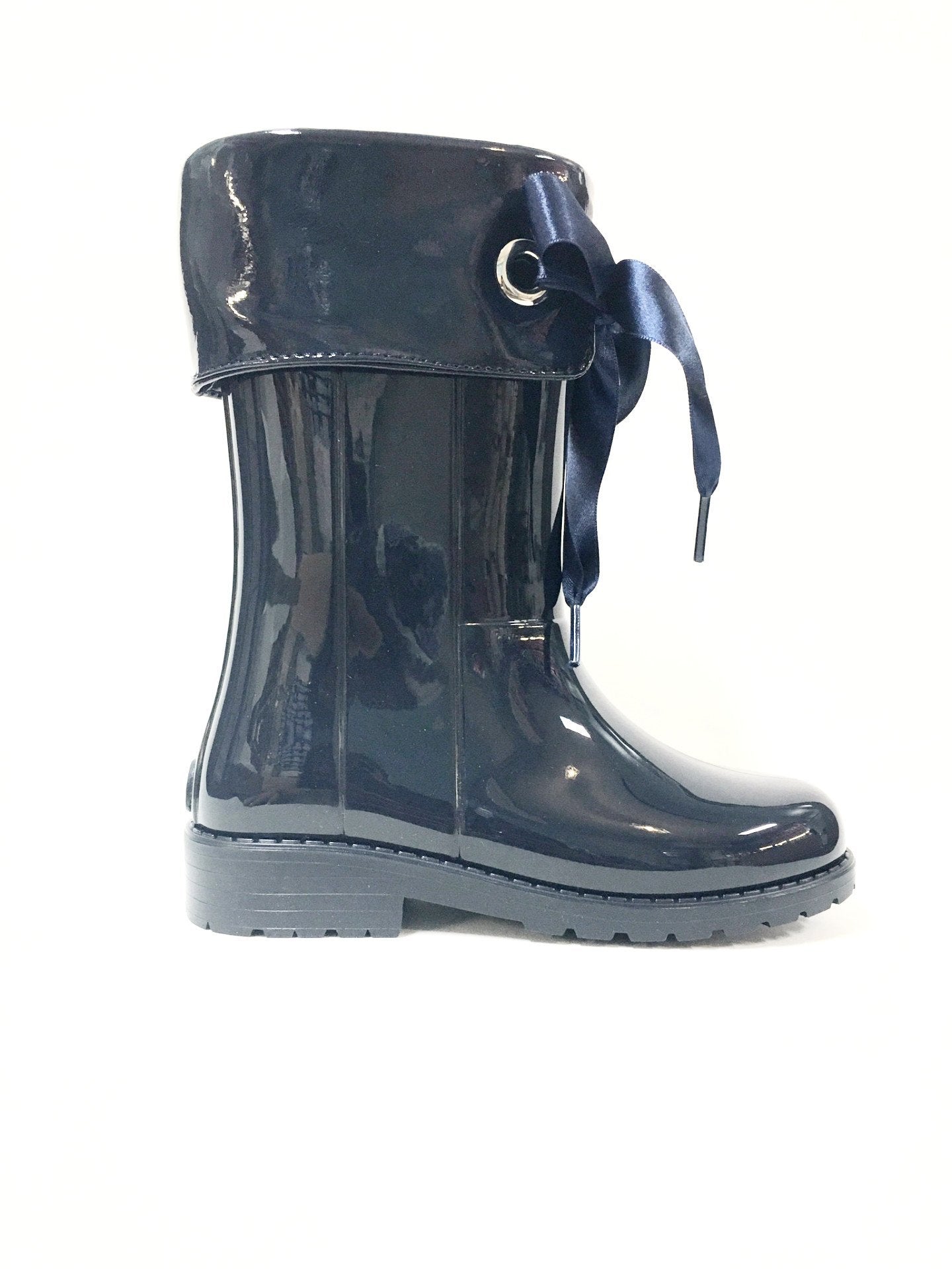 Waterproof Igor Navy Girl Rain Boots for Kids - Comfortable & Durable Outdoor Play, Puddle Jumping & School Wear