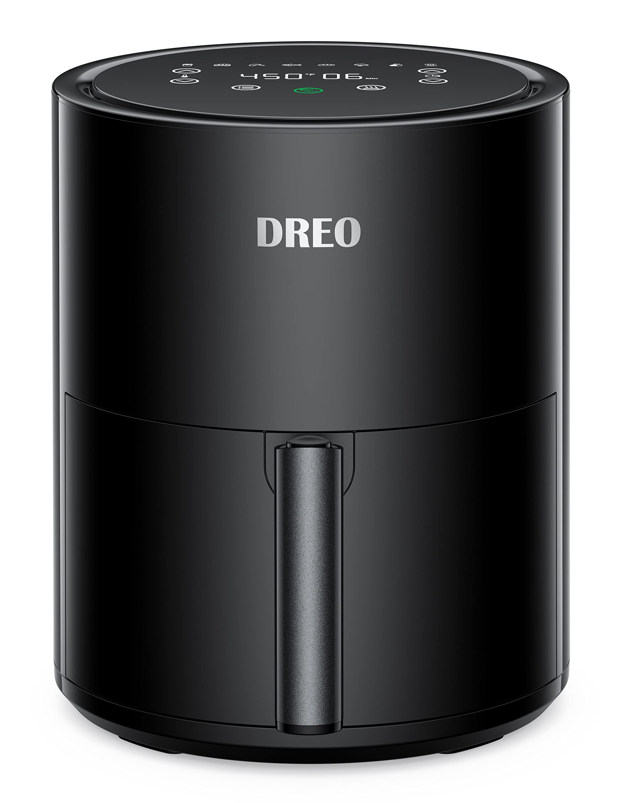 Dreo 4 Quart Digital Air Fryer Oven - 9-in-1 Multi-Cooker with 50 Recipes, 100℉-450℉ Temperature Range, Easy Touch Screen Controls, Preheat & Shake Reminder - Perfect for Family Meals, Healthy Snacks & Quick Cooking (Black, 4L, DR-KAF002)